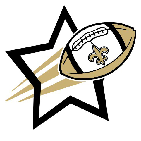 New Orleans Saints Football Goal Star logo vinyl decal